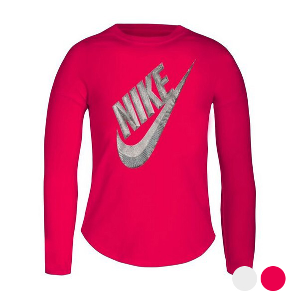 Tricou cu Mânecă Lungă Nike C489S Fată - Culoare Fuchsia Mărime 4-5 Ani