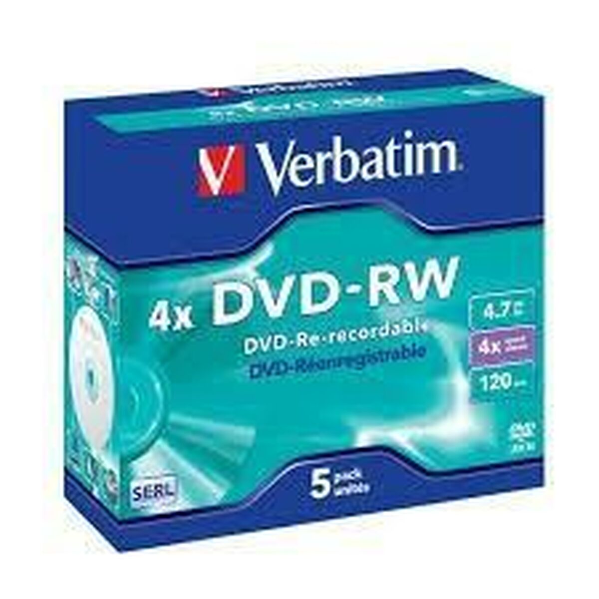 DVD-RW Verbatim 5 Unități 4x 4,7 GB