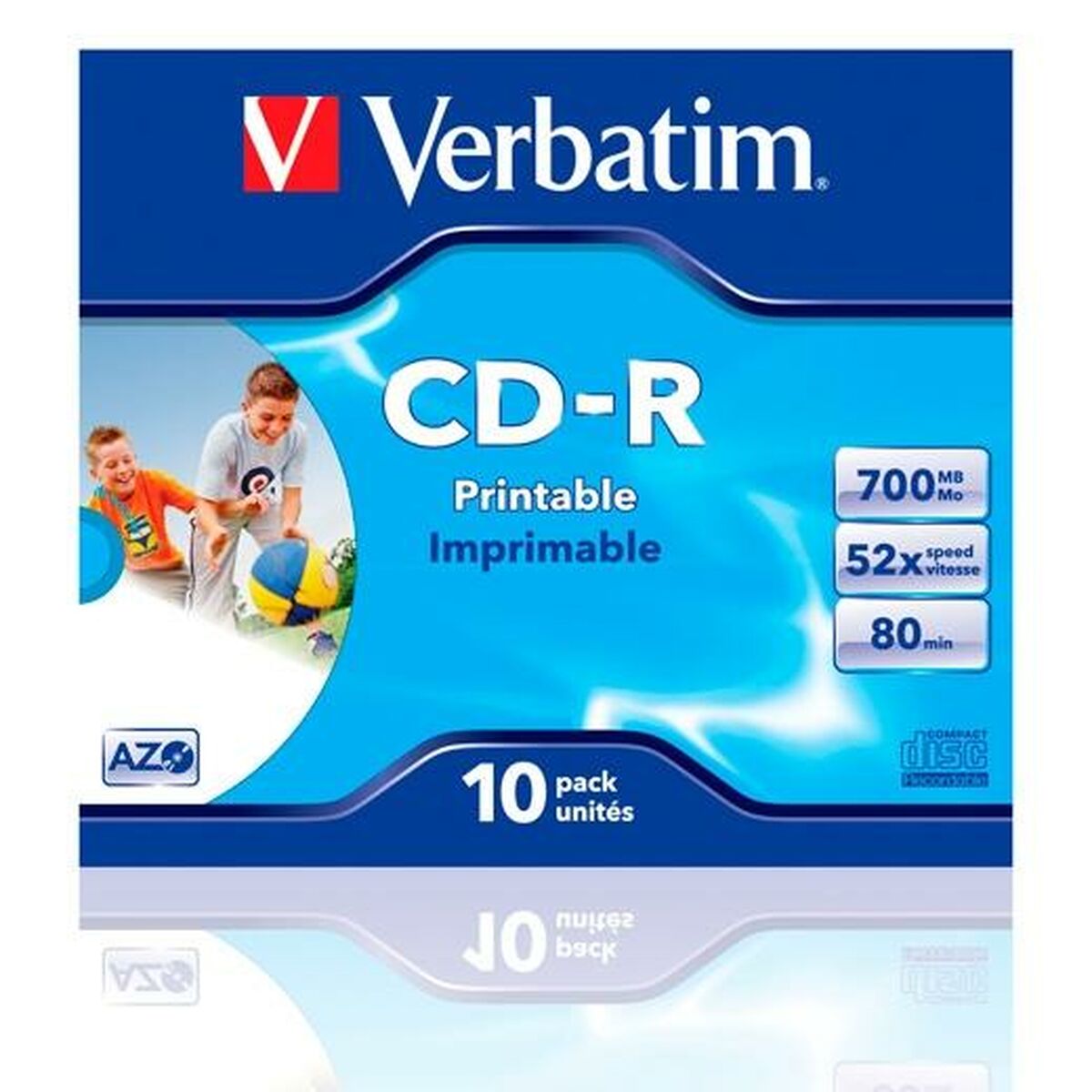 CD-R Verbatim Wide Inkjet Printable 10 Unități 700 MB 52x