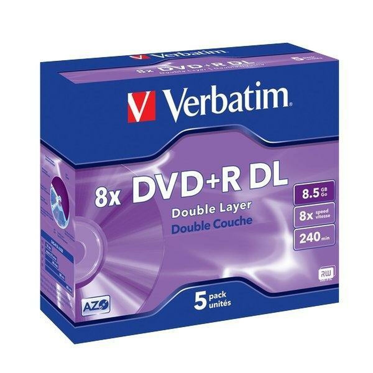 DVD-R Verbatim    8,5 GB 8x 5 pcs 5 Unități 8,5 GB 8x