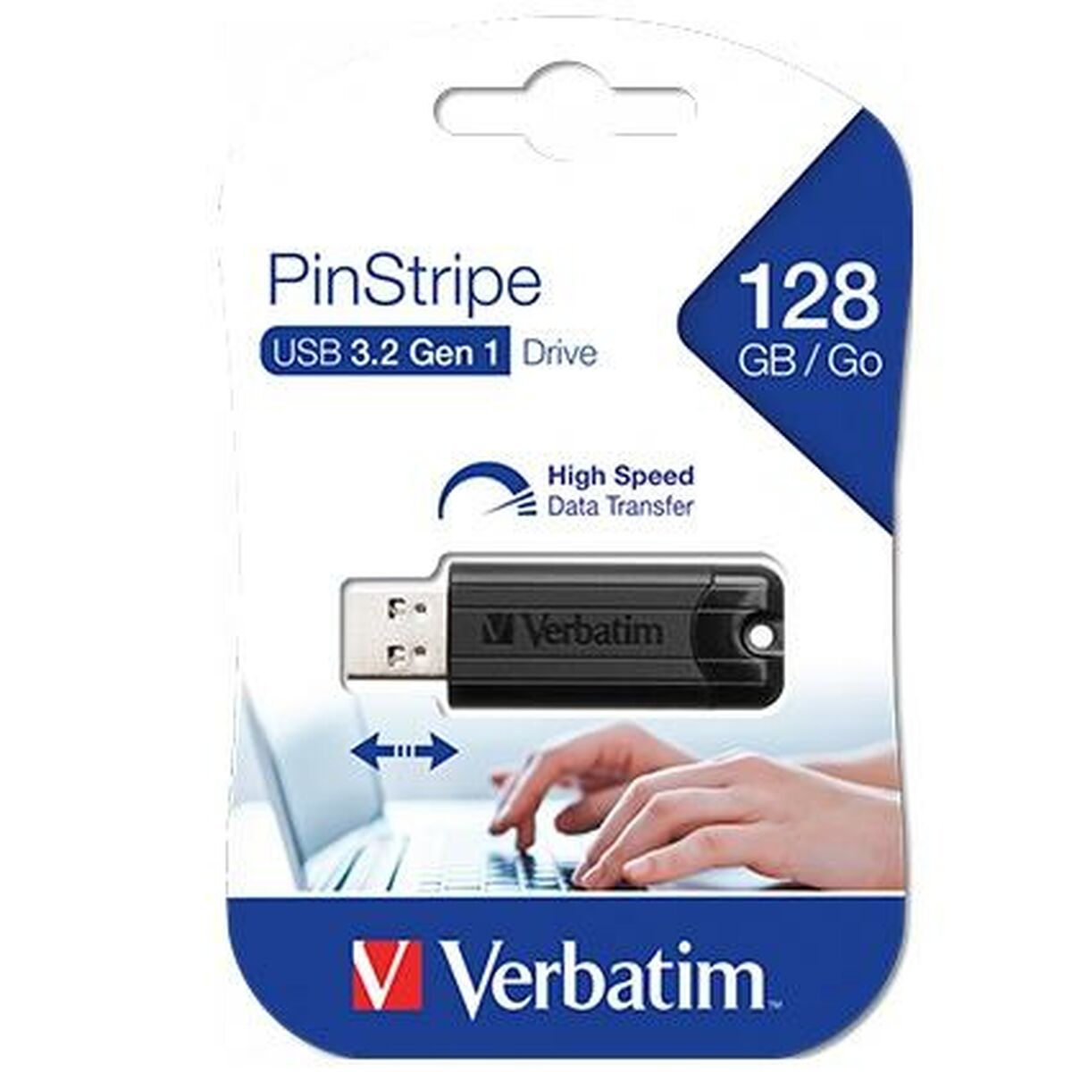 Memorie USB Verbatim PinStripe 3.0 128 GB Negru