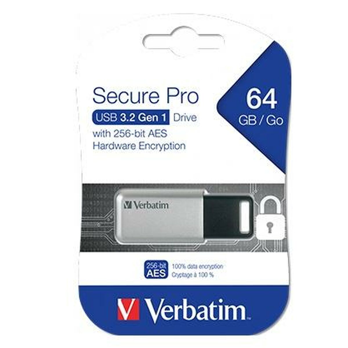 Memorie USB Verbatim Secure Pro 64 GB Negru