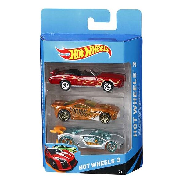 Set de Jucării cu Vehicule Hot Wheels Metal (3 Pcs)