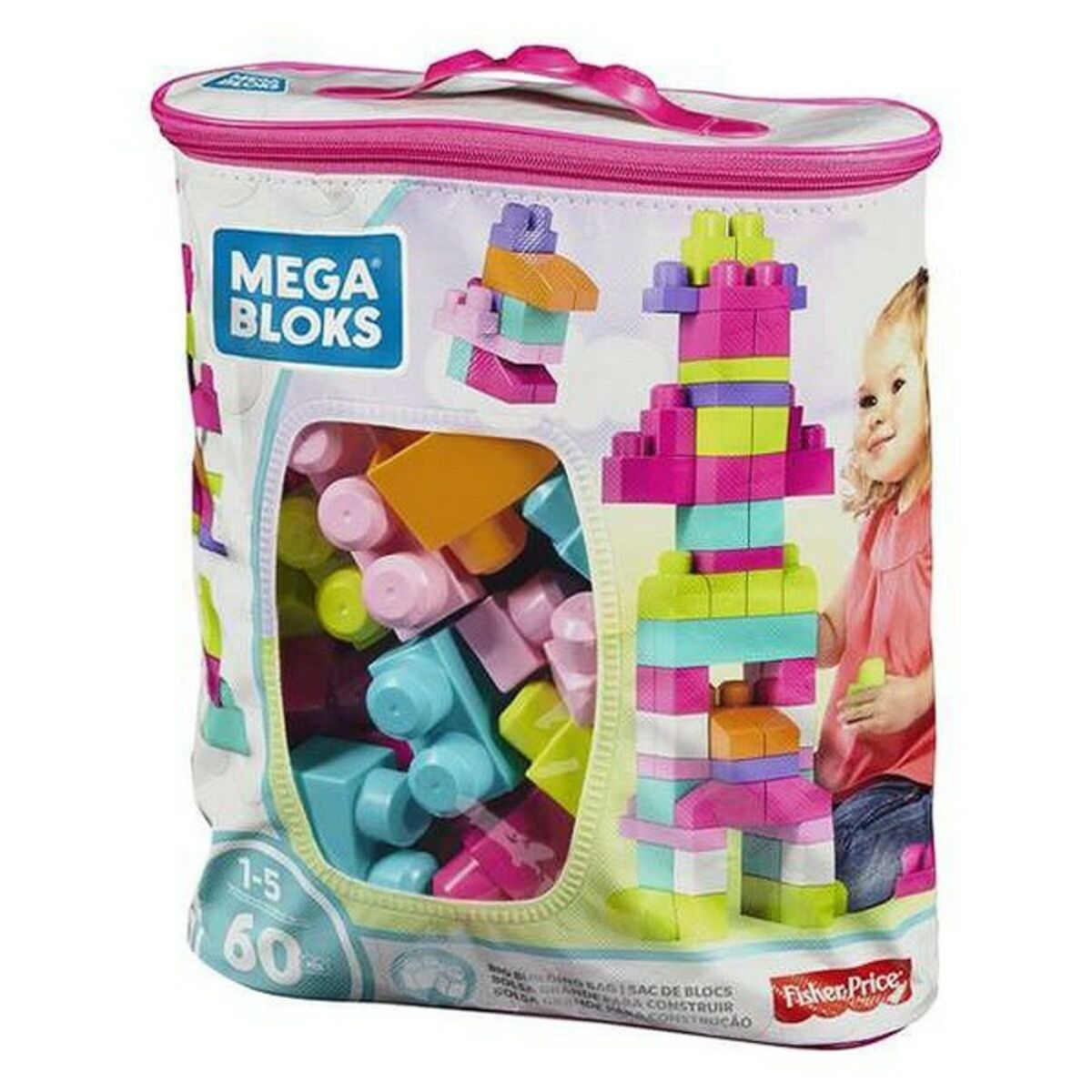Plăci de Construcții Mega Mattel (60 pcs) Roz