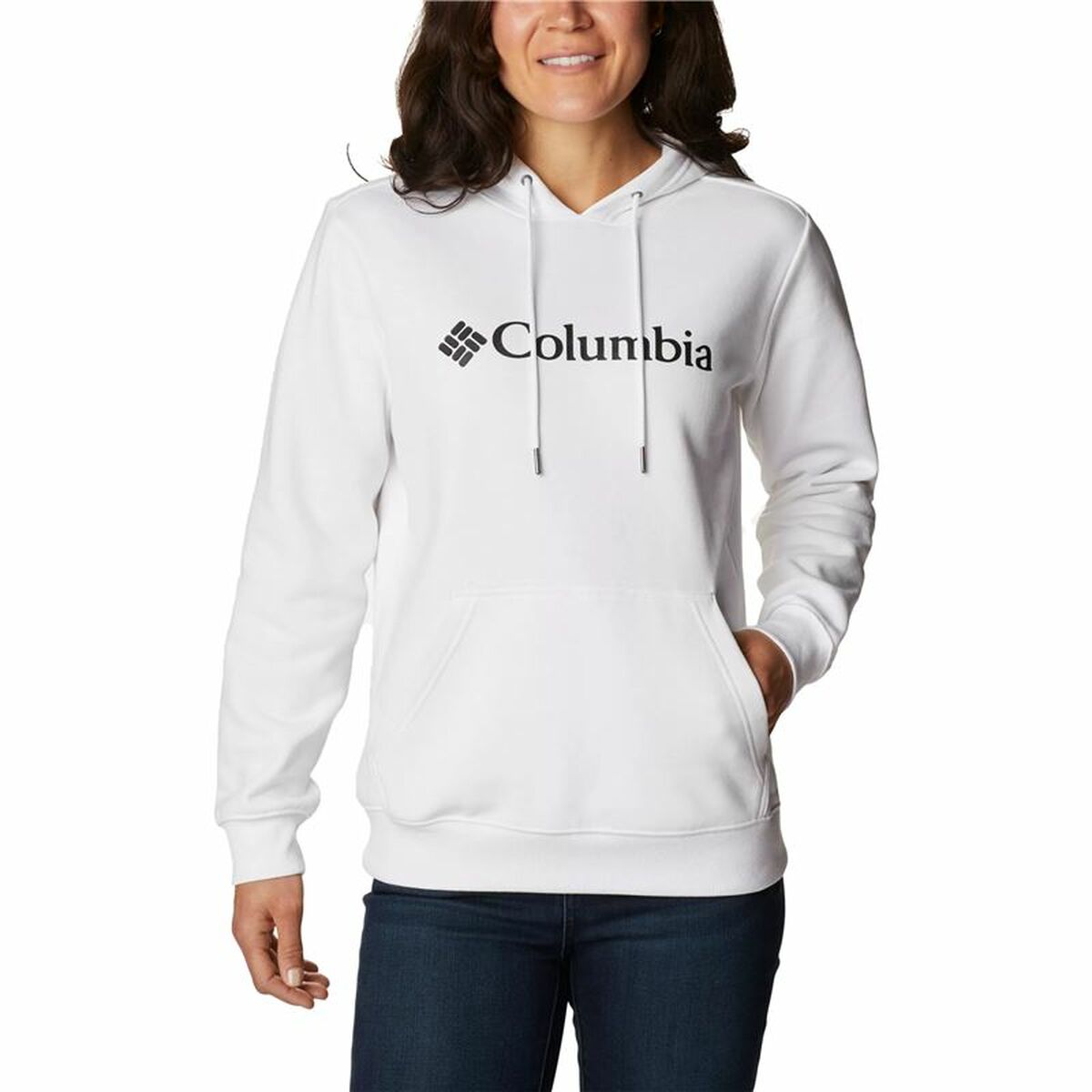 Hanorac cu Glugă Femei Columbia Logo Alb - Mărime XS