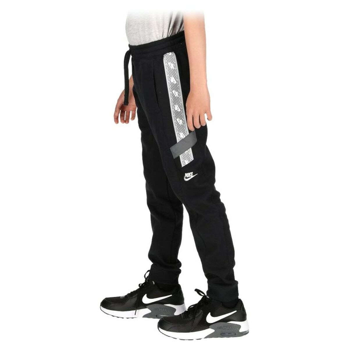Pantalon de Trening pentru Copii Nike NSW ELEVATED TRIM FLC PANT DD8703 010 - Mărime 16 Ani 