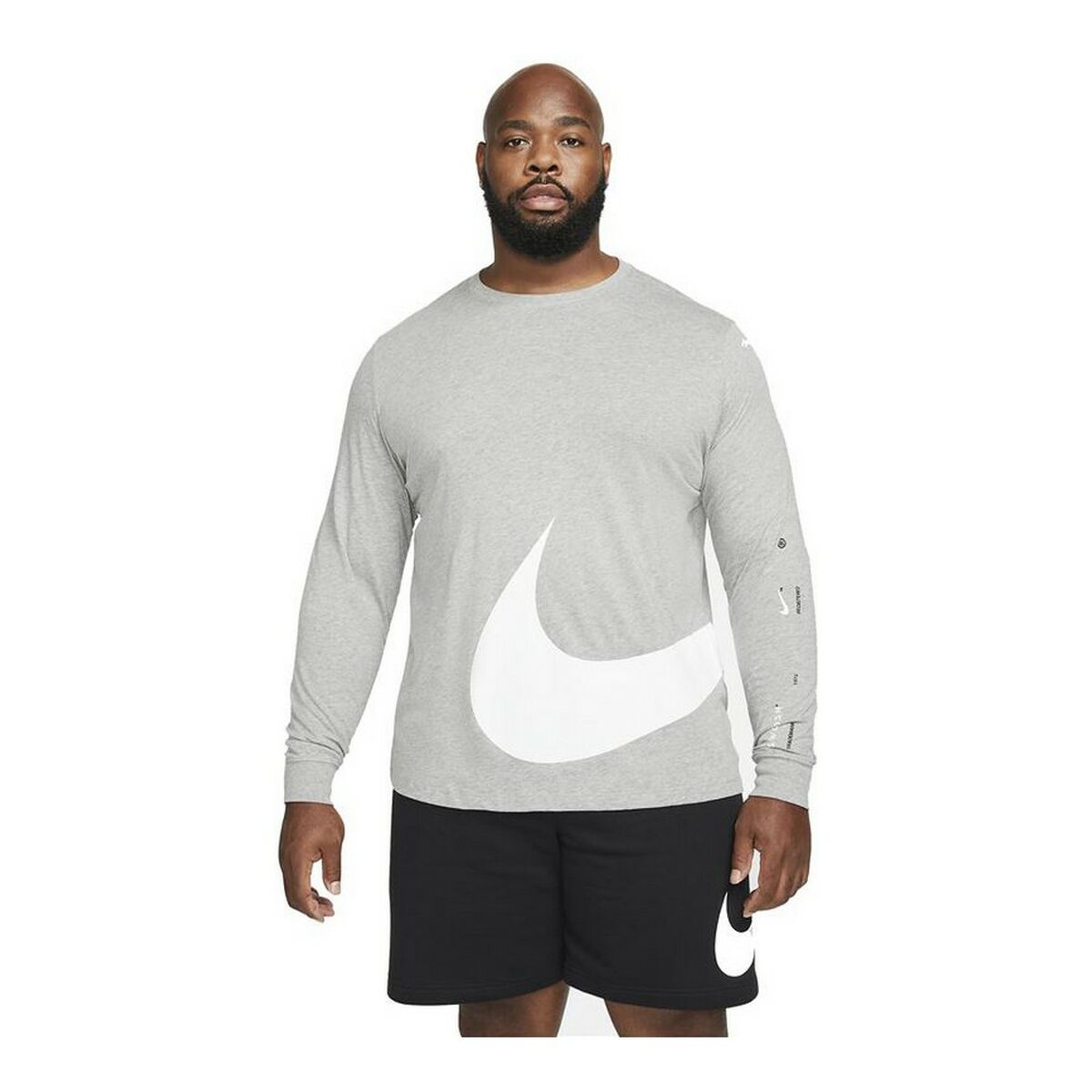 Tricou cu Mânecă Lungă Bărbați Nike Sportswear Gri deschis - Mărime L