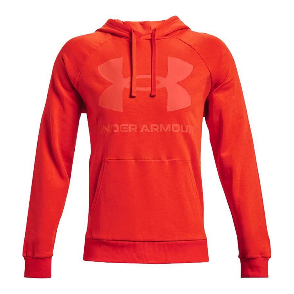 Hanorac cu Glugă Bărbați Under Armour Rival Fleece Big Logo Portocaliu - Mărime S