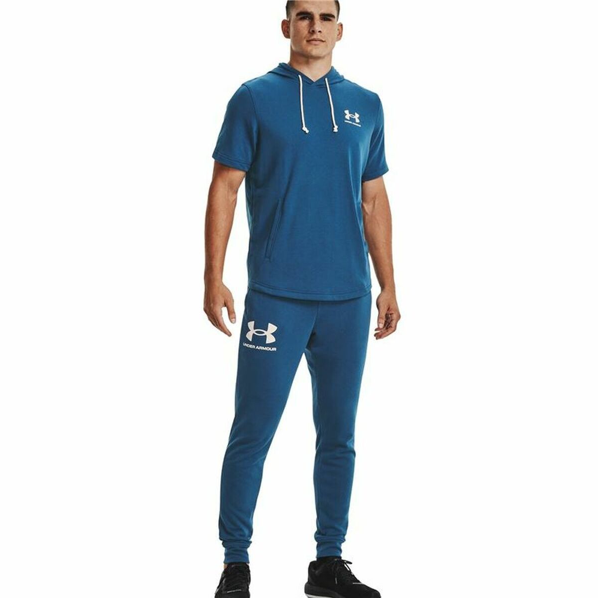 Pantaloni pentru Adulți Under Armour  Rival Terry Albastru Bărbați - Mărime XL