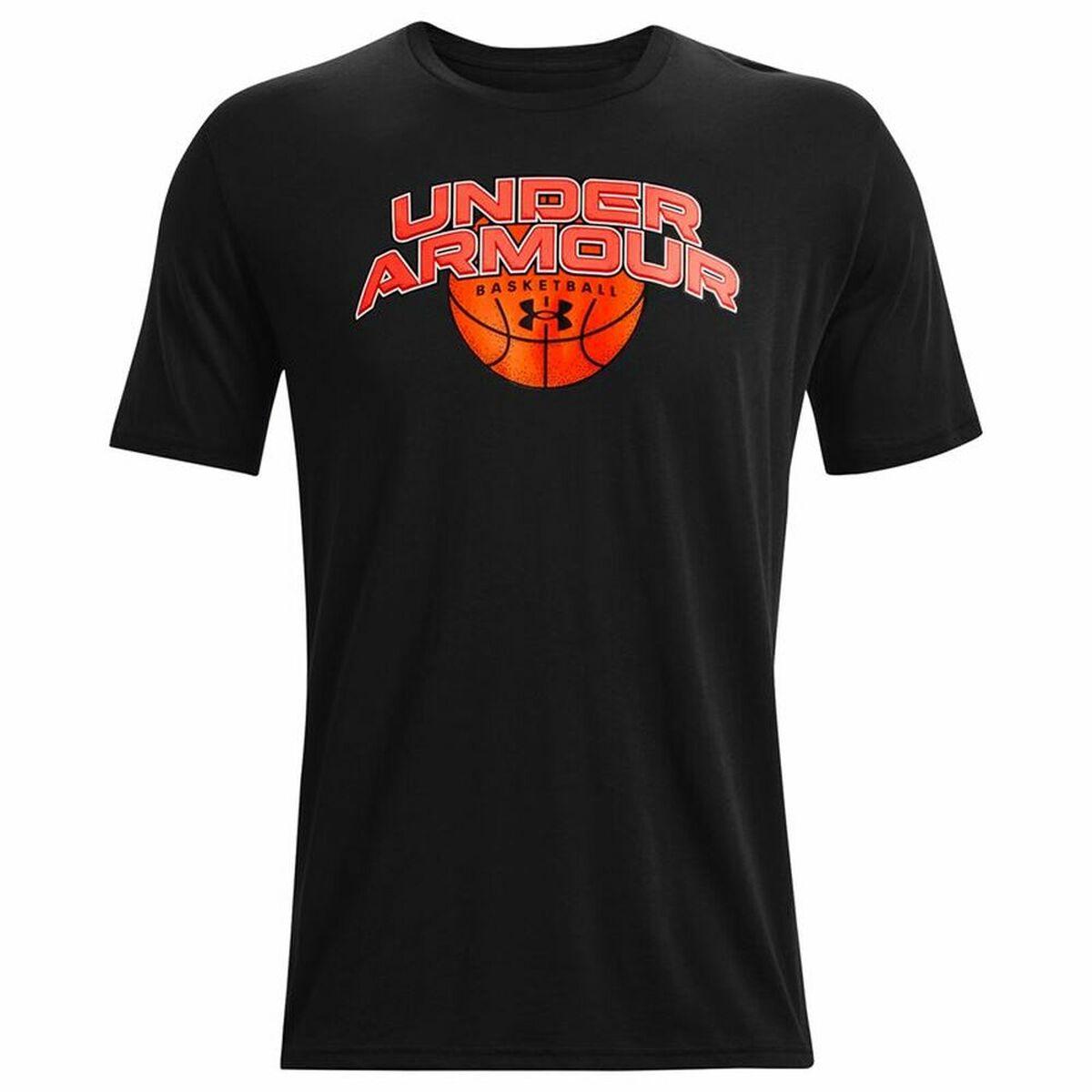 Tricou Sport cu Mânecă Scurtă Under Armour Basketball Branded Wordmark Negru - Mărime XL