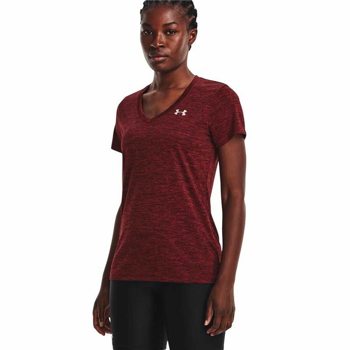 Tricou cu Mânecă Scurtă Femei Under Armour Roșu Închis - Mărime XS