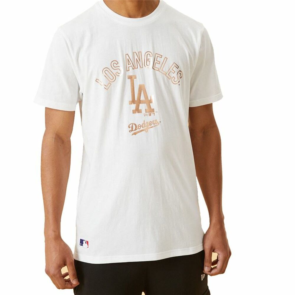 Tricou cu Mânecă Scurtă Bărbați New Era MLB Metallic Grapich Print Dodger Alb - Mărime L