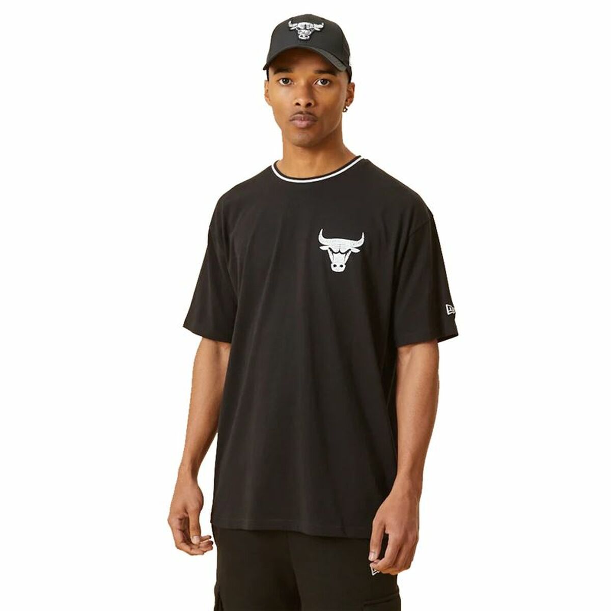Tricou cu Mânecă Scurtă Bărbați New Era Chicago Bulls Negru - Mărime S
