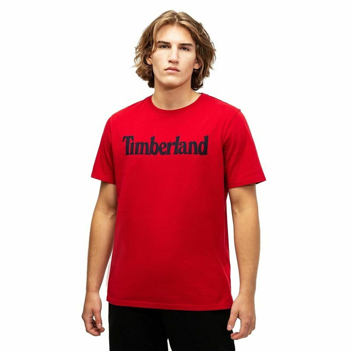 Tricou cu Mânecă Scurtă Bărbați Timberland Kennebec Linear Roșu - Mărime L