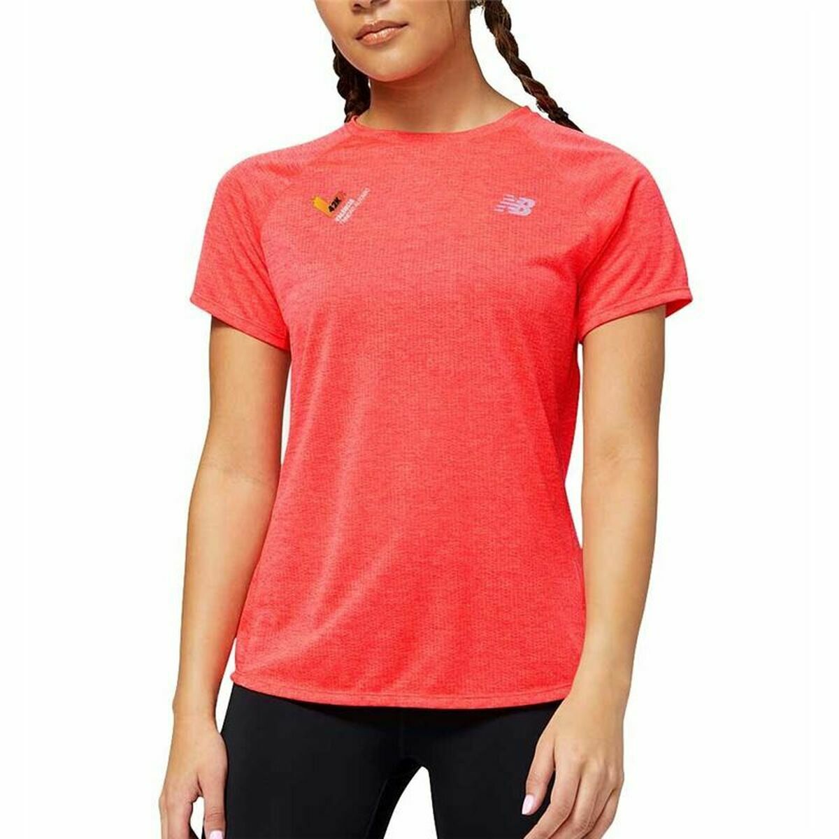 Tricou cu Mânecă Scurtă Femei New Balance Impact Run Portocaliu - Mărime XS