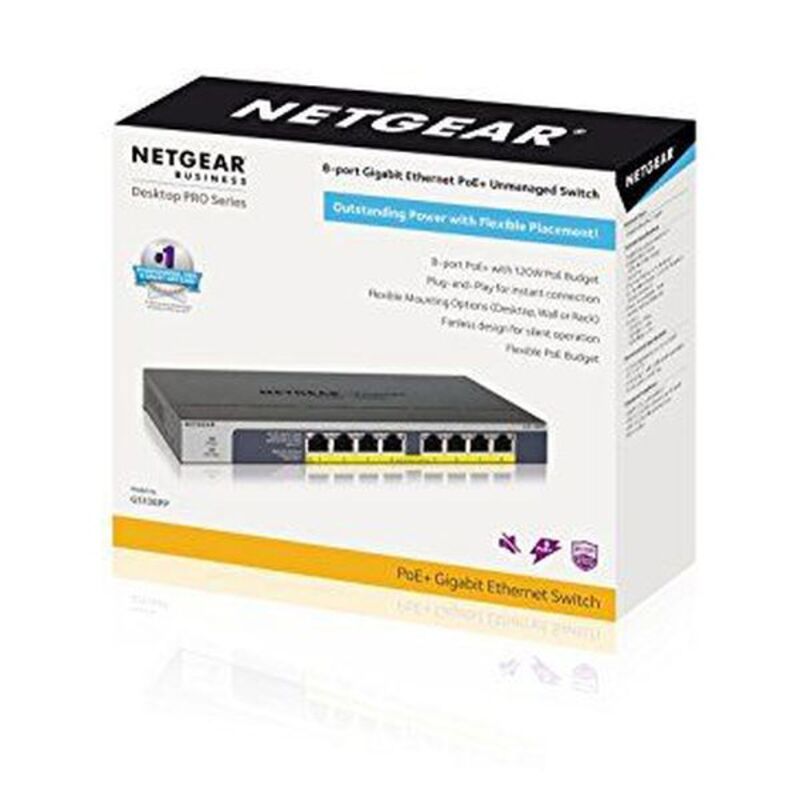 Switch de Dulap Netgear GS108PP-100EUS 16 Gbps