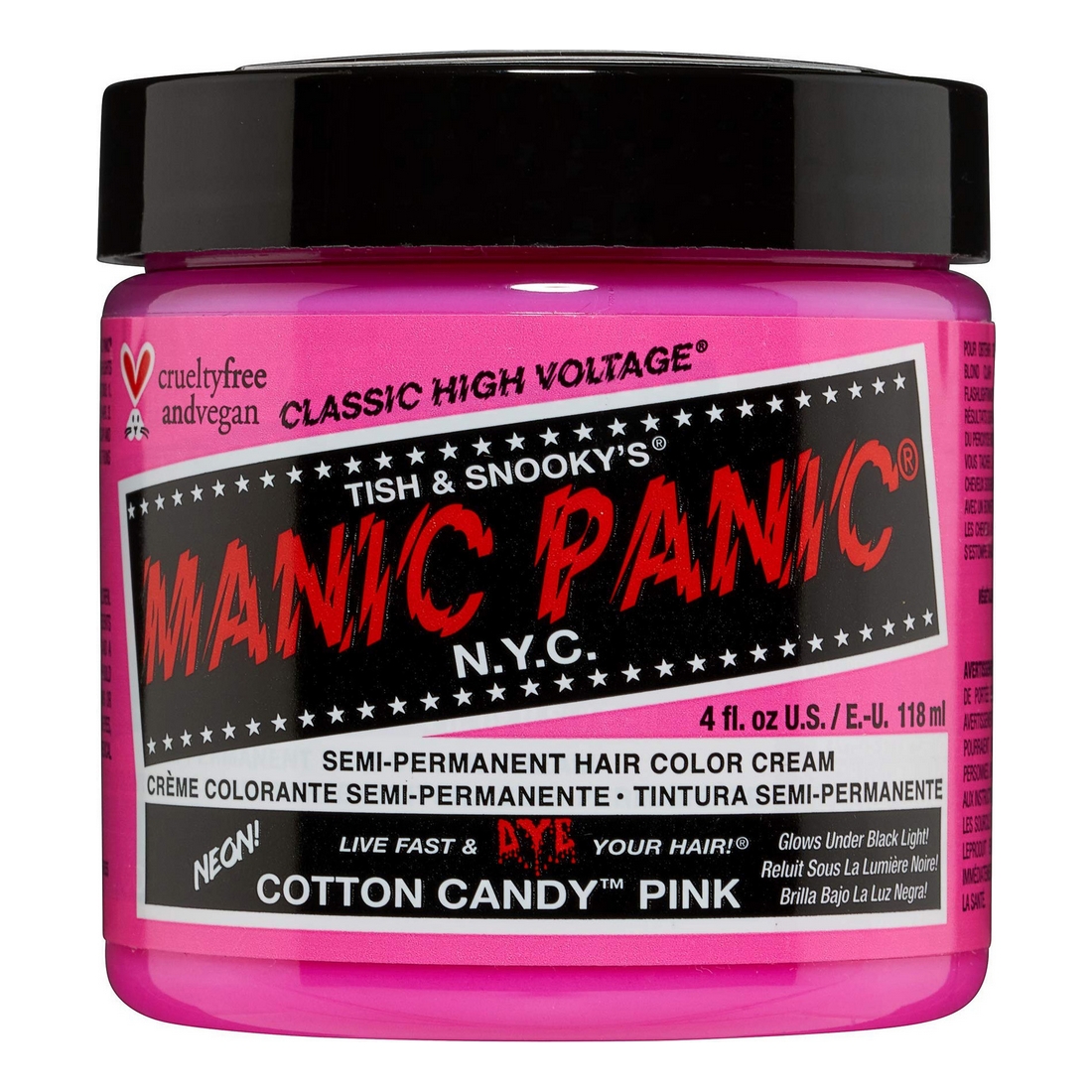 Vopsea Permanentă Classic Manic Panic ‎HCR 11004 Cotton Candy Pink (118 ml)