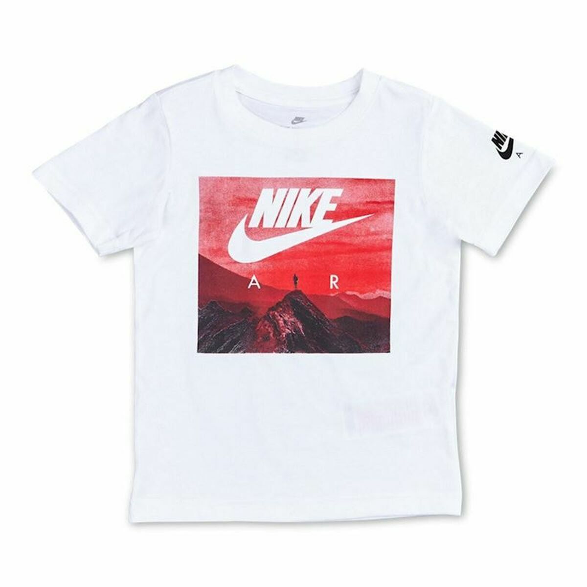 Tricou cu Mânecă Scurtă pentru Copii Nike Air View Alb - Mărime 3 Ani