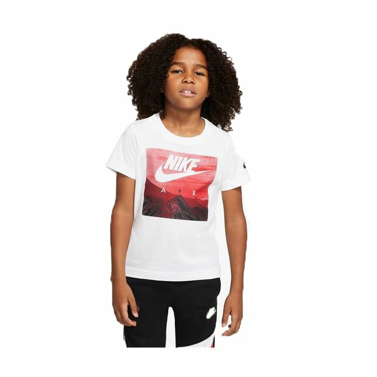 Tricou cu Mânecă Scurtă pentru Copii Nike Air View Alb - Mărime 7 Ani