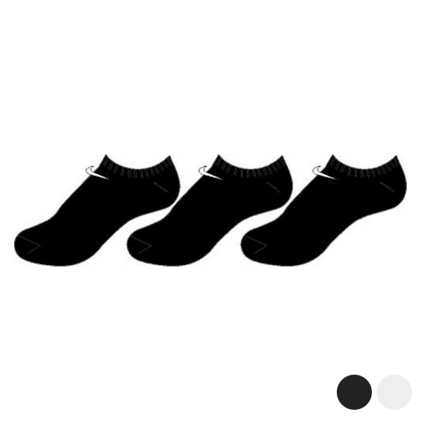 Șosete Nike 3PPK No Show Bărbați (3 Perechi) - Culoare Alb Mărime M