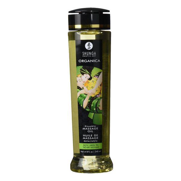 Ulei Organic de Masaj Erotic Ceai Verde Shunga Exotic (240 ml)