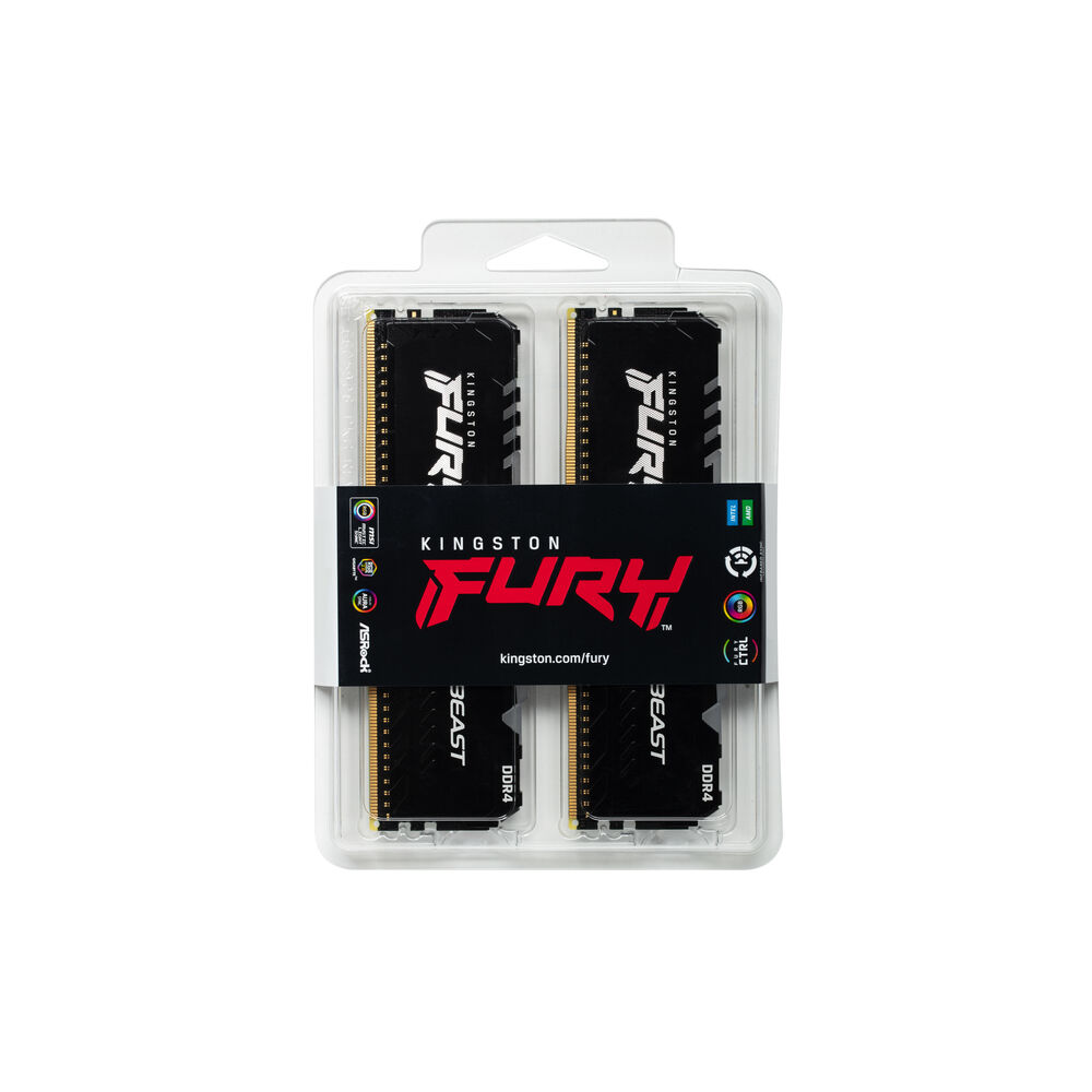 Memorie RAM RGB Kingston Fury Beast KF432C16BBAK2/32 32 GB DDR4