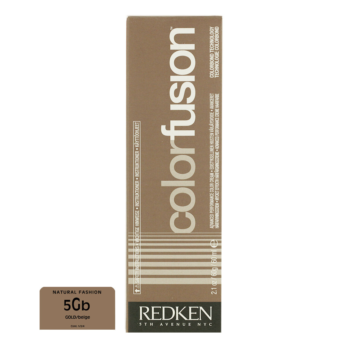 Colorare Permanentă Cremă Redken Color Fusion Nº 5 Gold/Beige (60 ml)