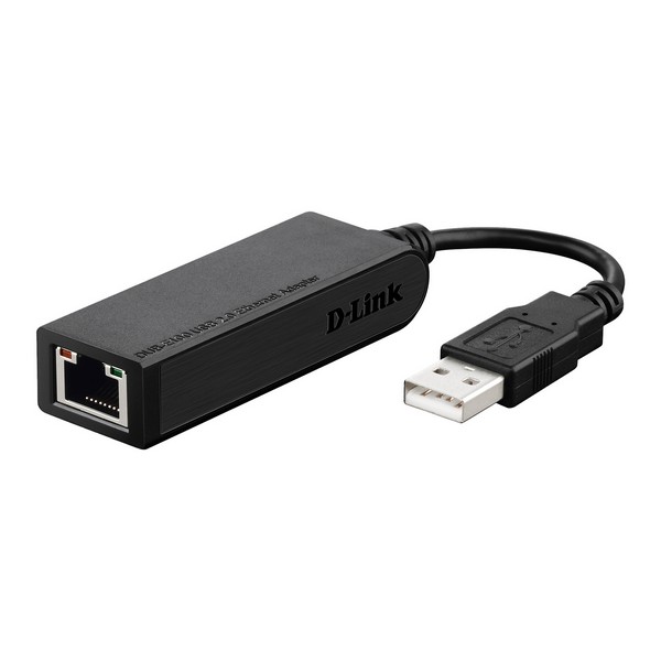 Adaptor USB 2.0 la Rețea RJ45 D-Link DUB-E100 10/100 Mbps Negru