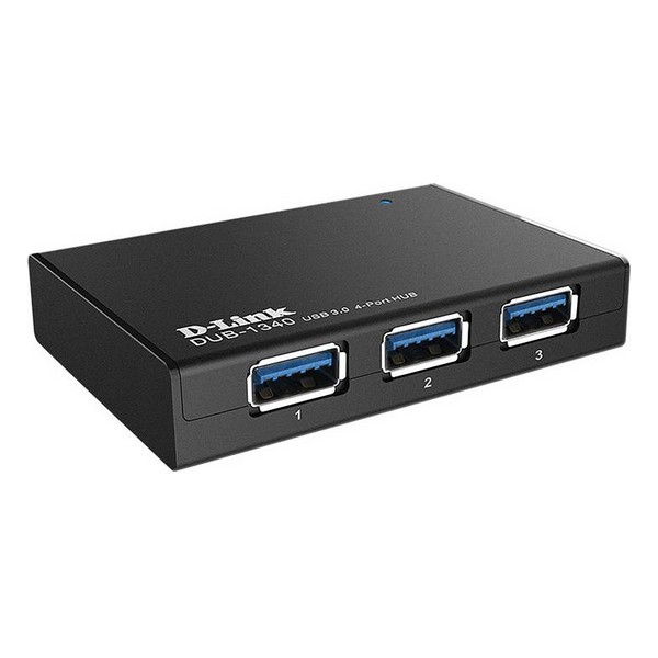 Hub USB 4 Porturi D-Link DUB-1340 USB 3.0 Negru