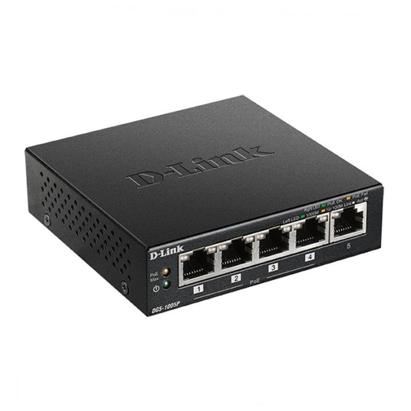Switch D-Link DGS-1005P LAN PoE Negru