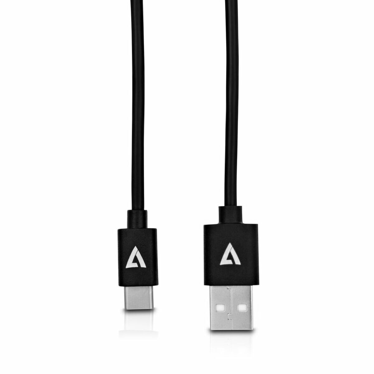 Cablu USB A la USB C V7 V7U2AC-2M-BLK-1E     Negru