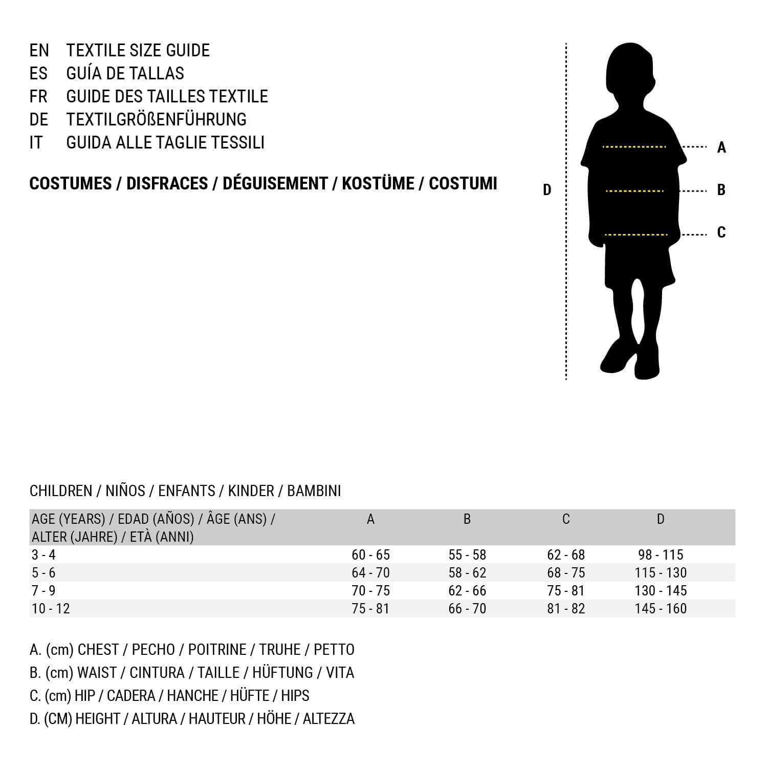 Costum Deghizare pentru Copii (3 pcs) - Mărime 3-4 Ani