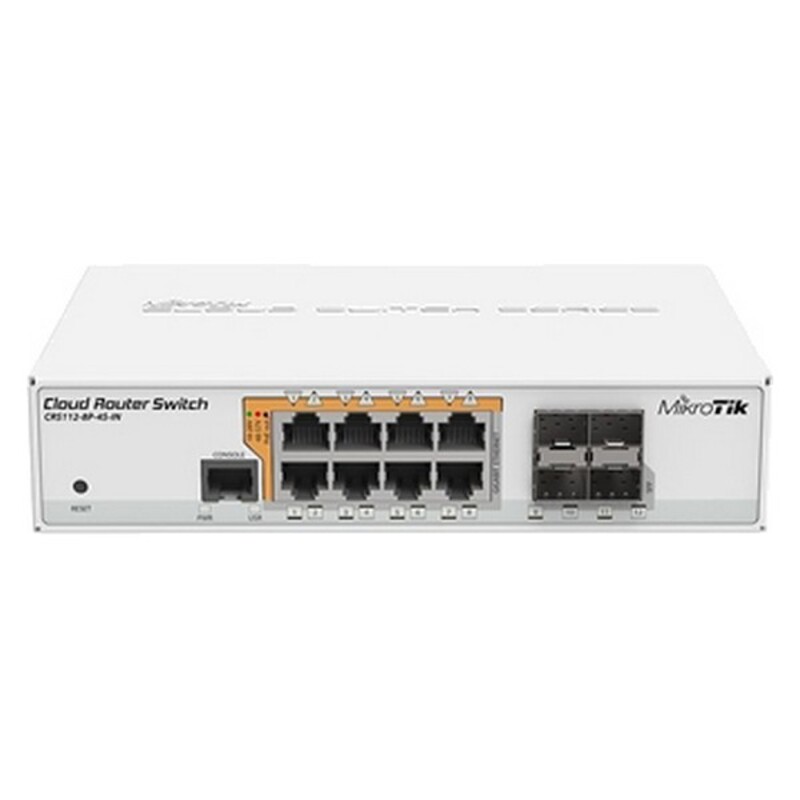 Switch Mikrotik CRS112-8P-4S-IN 16 MB 128 MB RAM Alb Gigabit Ethernet