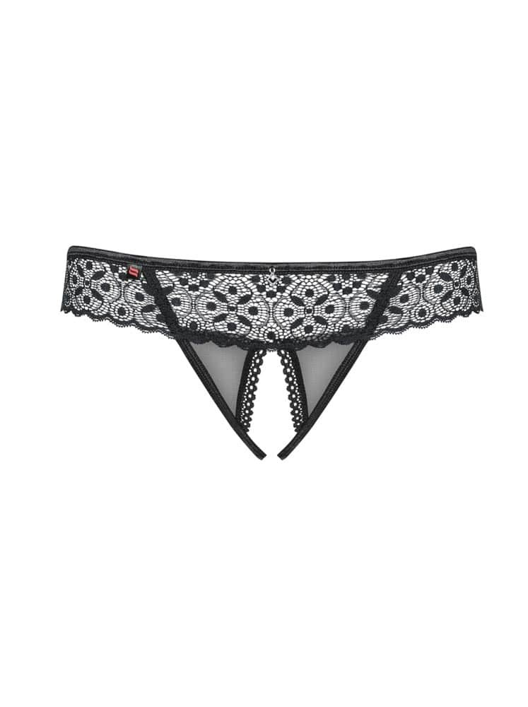 Shibu crotchless thong black L/XL - Size L/XL