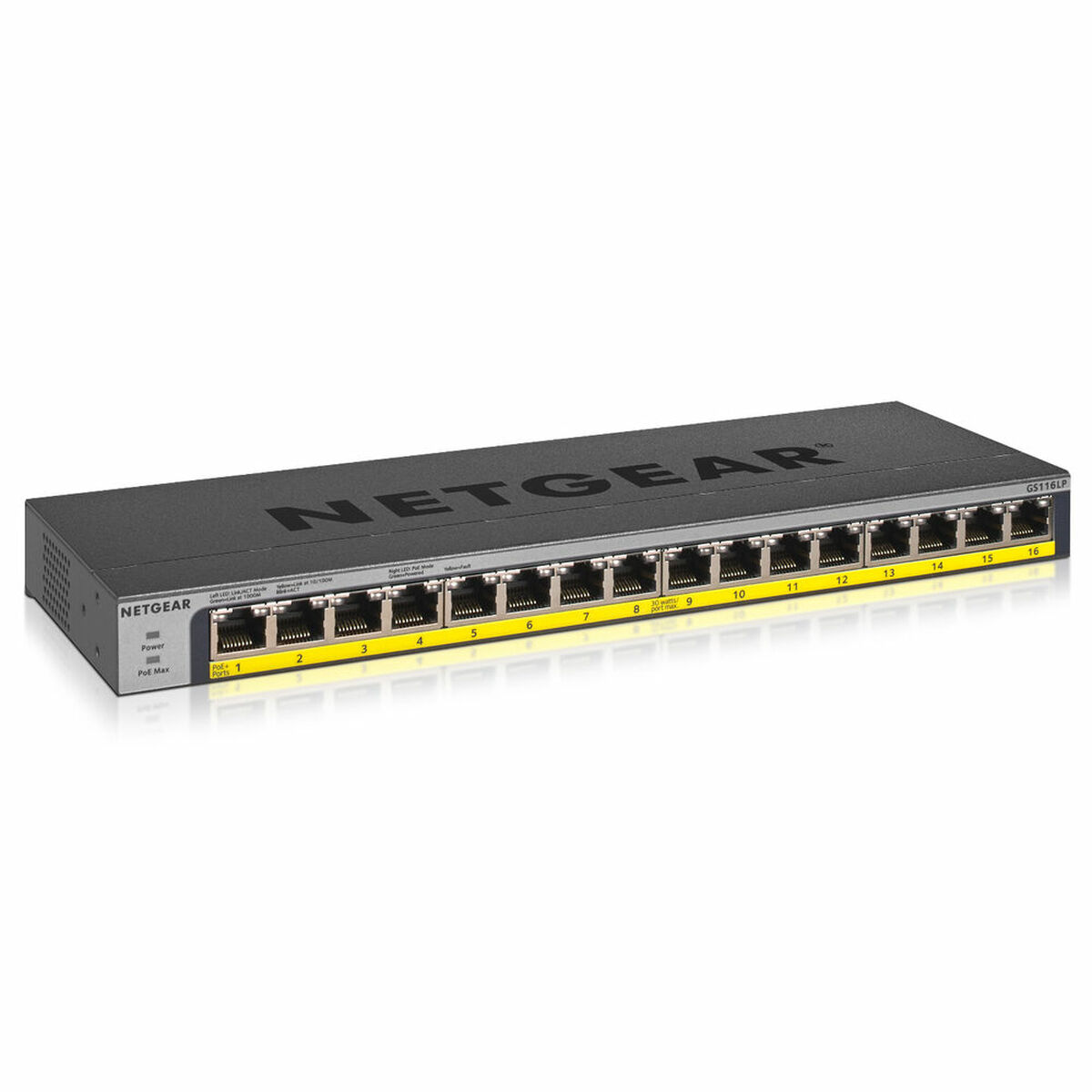 Switch Netgear GS116LP-100EUS Negru RJ-45 x 16