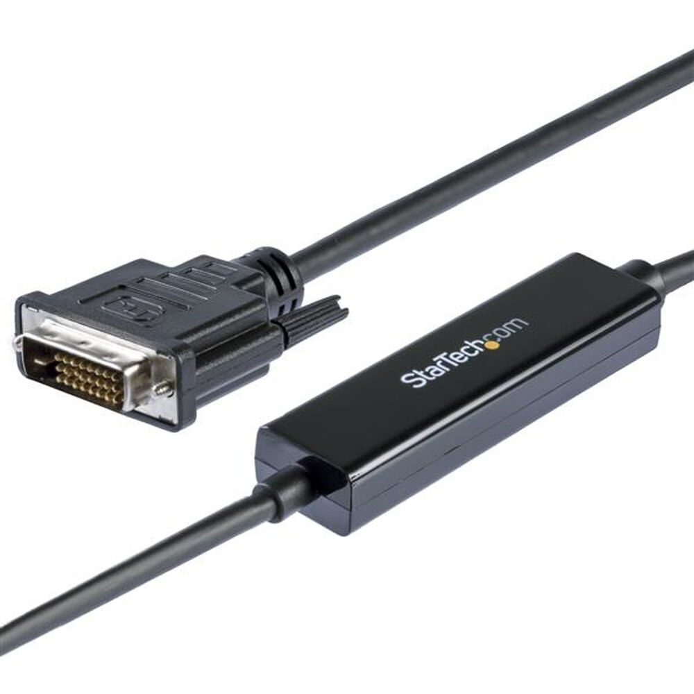 Cablu USB C la DVI-D Startech CDP2DVIMM1MB         Negru 1 m