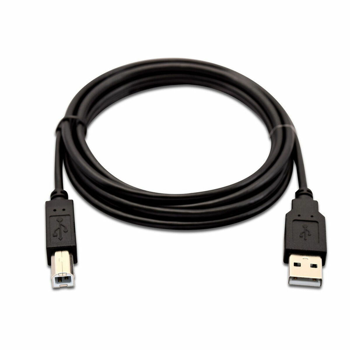 Cablu USB A la USB B V7 V7USB2AB-02M-1E      Negru