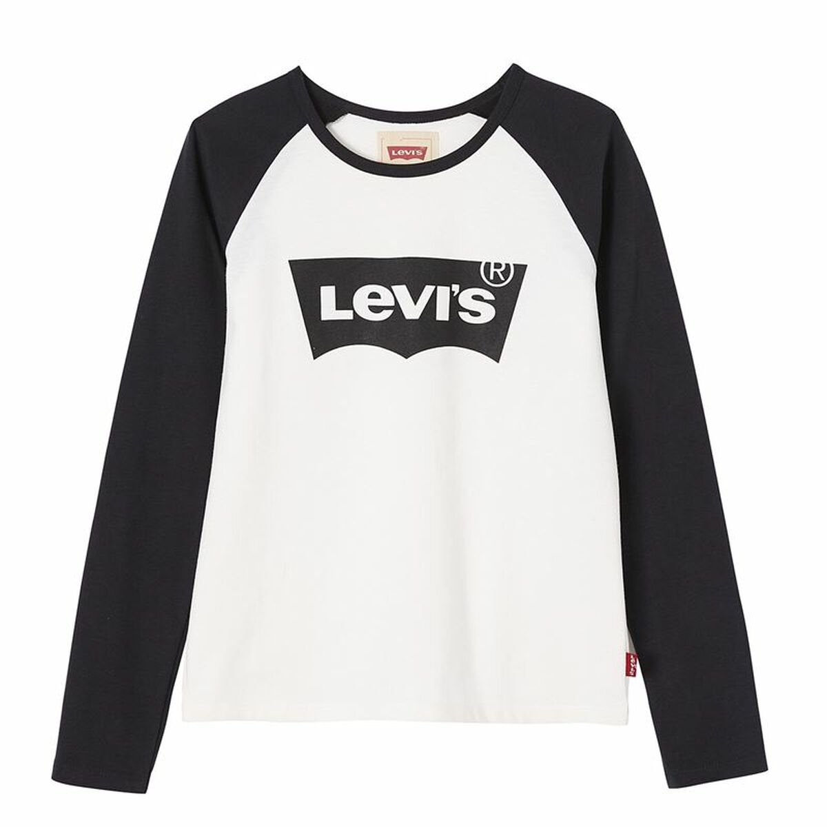 Tricou cu Mânecă Lungă pentru Copii Levi's  Brianza  Alb - Mărime 4 Ani