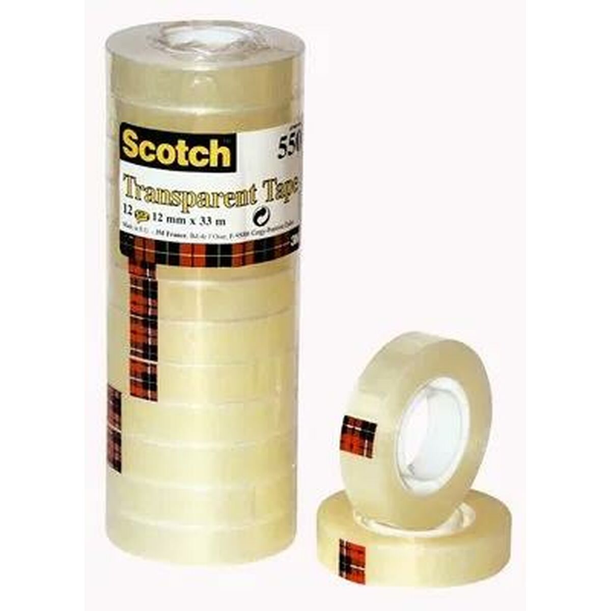 Bandă Adezivă Scotch Transparent (12 x 33 mm) (12 Unități)