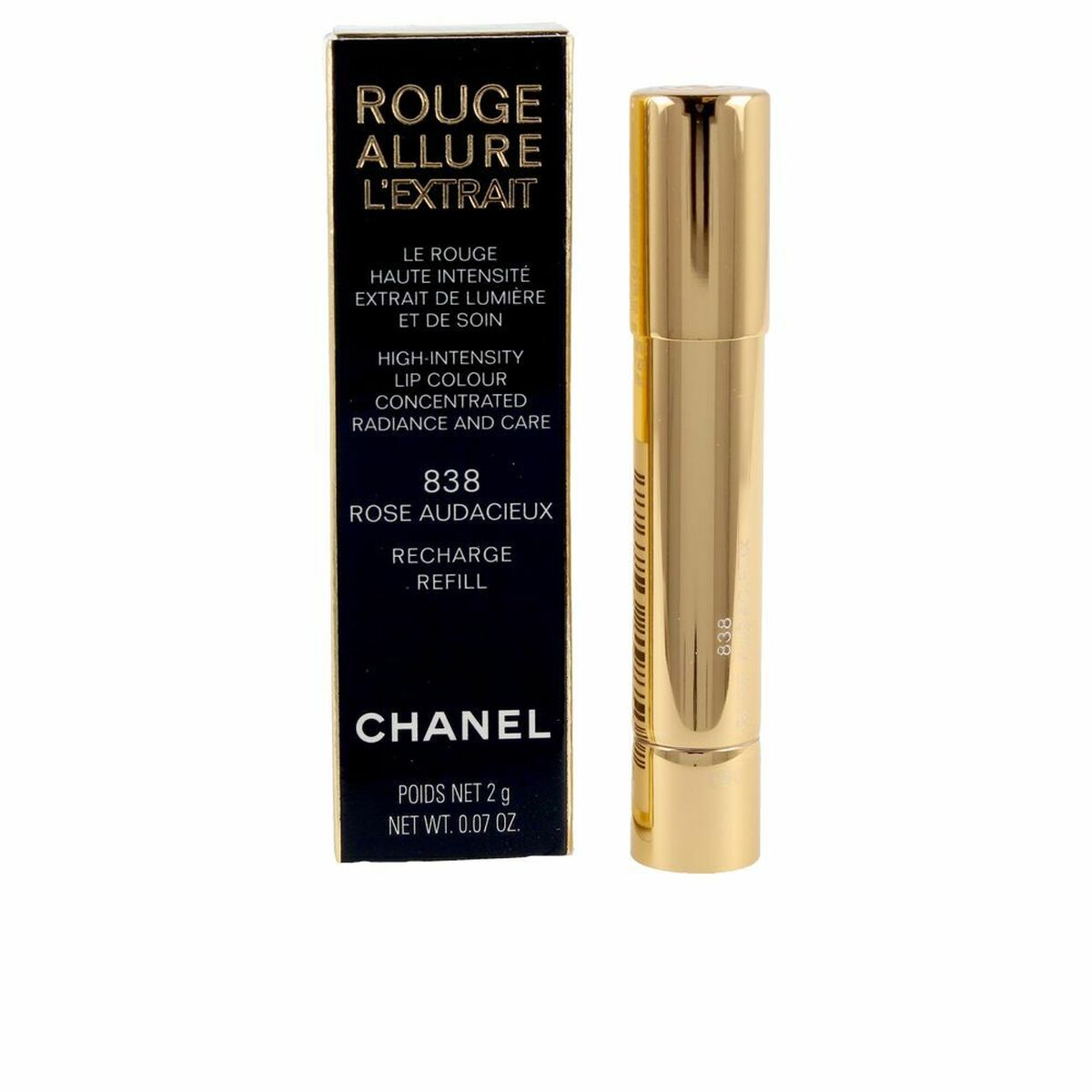 Ruj Chanel Rouge Allure L´Extrait Rose Audacieux 838 Reumplere