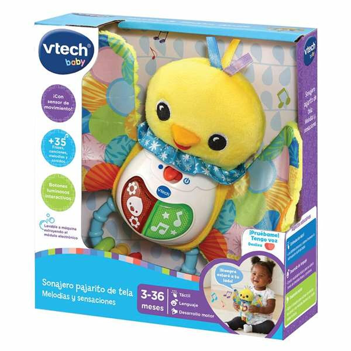 Zornăitoare cu Sunet Vtech Baby Muzică Interactiv Rățușcă Lumini 20 x 21 x 6 cm