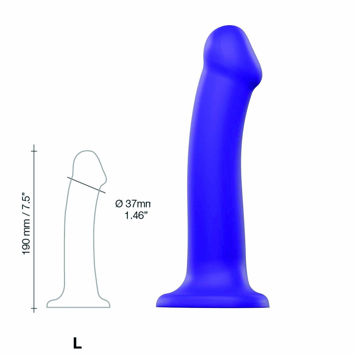 Dildo Dual Density Strap-on-me Purple Silicon - Mărime L