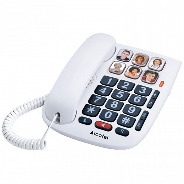 Telefon Fix pentru Persoane Vârstnice Alcatel TMAX 10 LED Alb