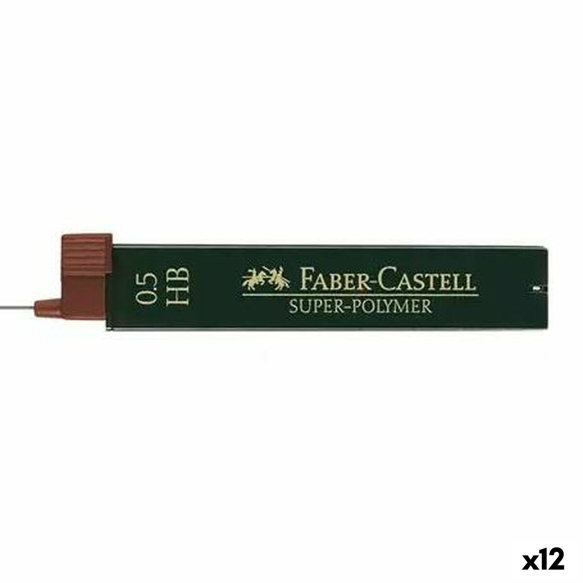 Piese de schimb pentru plumbul creionului Faber-Castell Super-Polymer HB 0,5 mm (12 Unități)