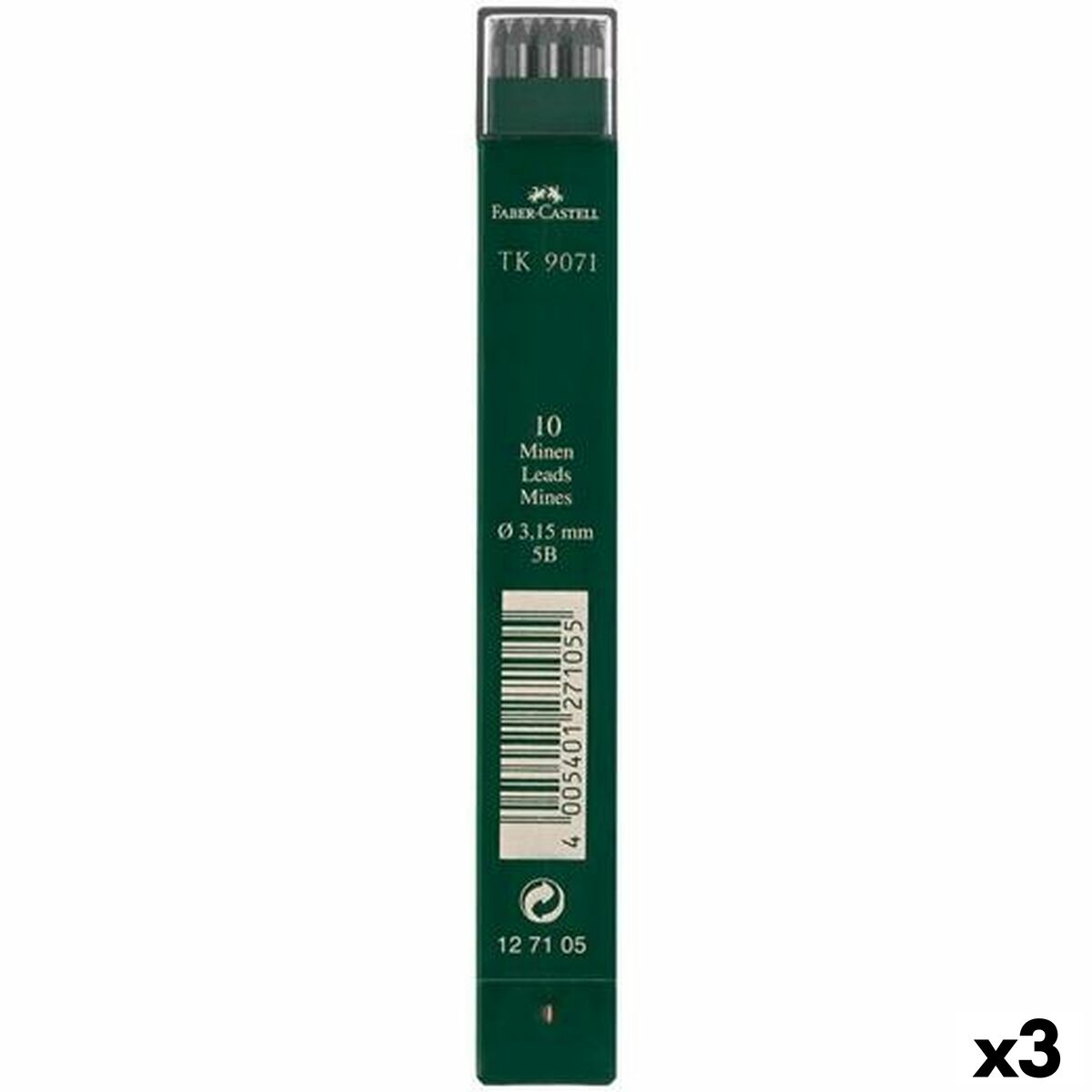 Piese de schimb pentru plumbul creionului Faber-Castell Tk9071 5B 3,15 mm (3 Unități)