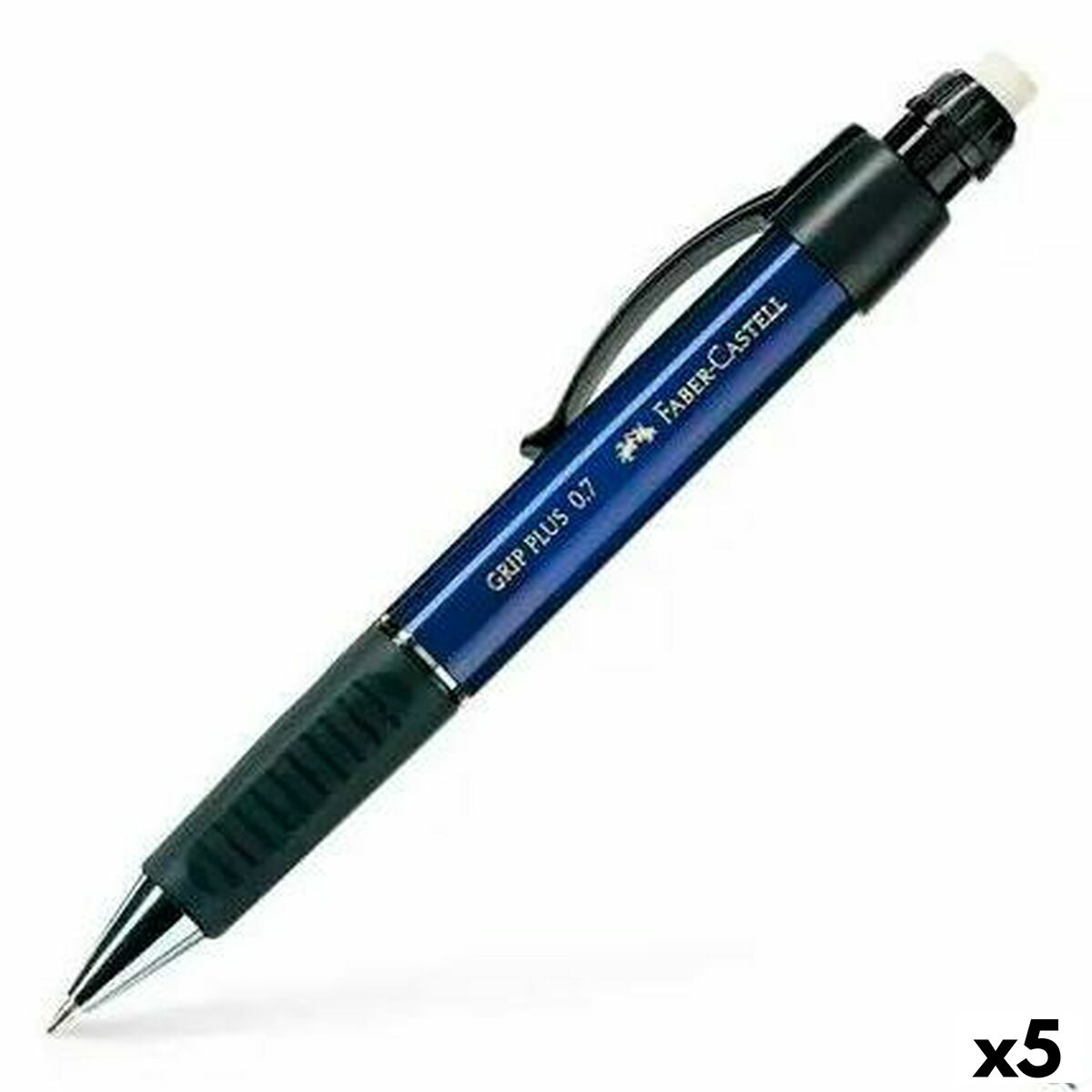 Creion mecanic Faber-Castell Grip Plus Albastru 0,7 mm (5 Unități)