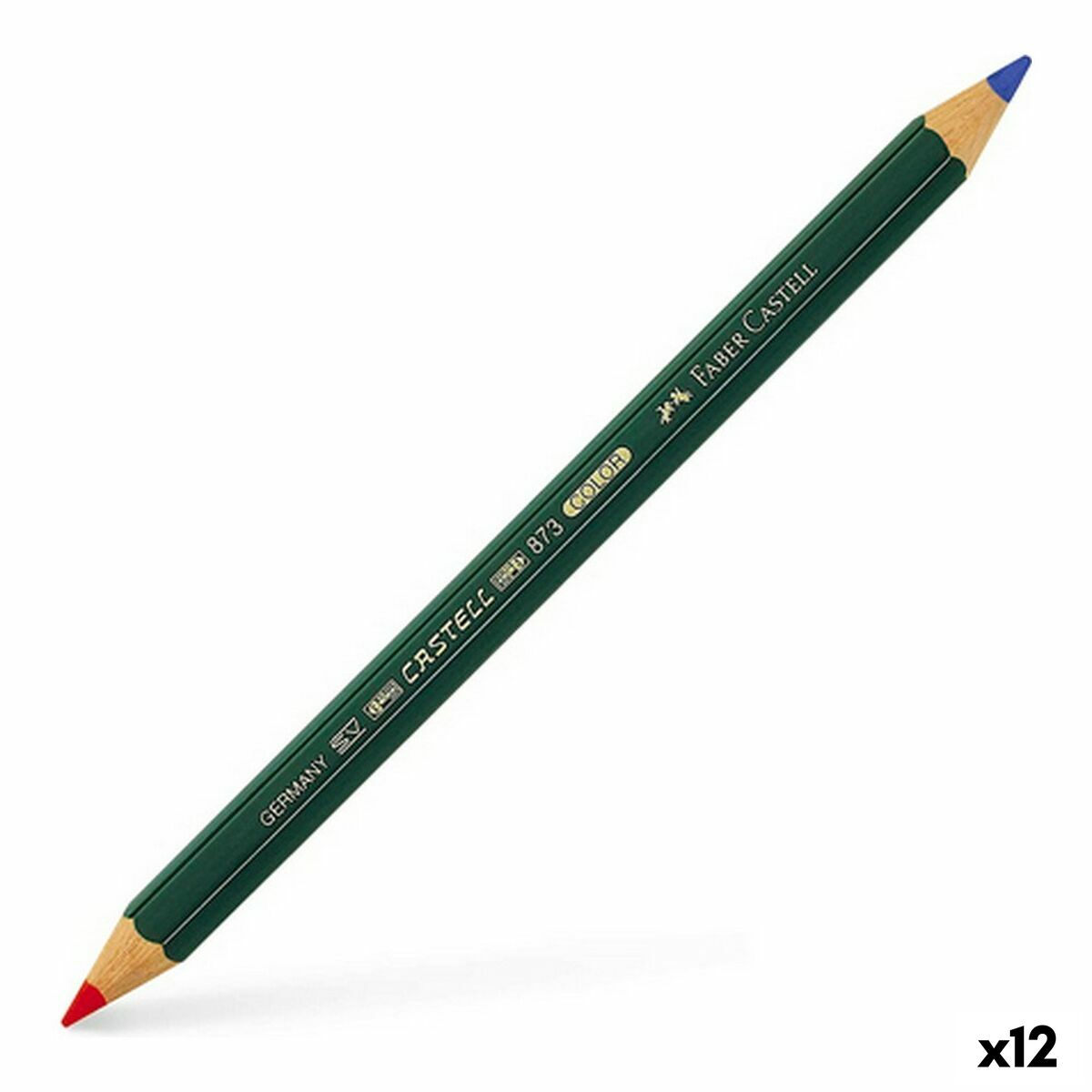 Creion Faber-Castell 873 Color Roșu Albastru 4,3 mm (12 Unități)