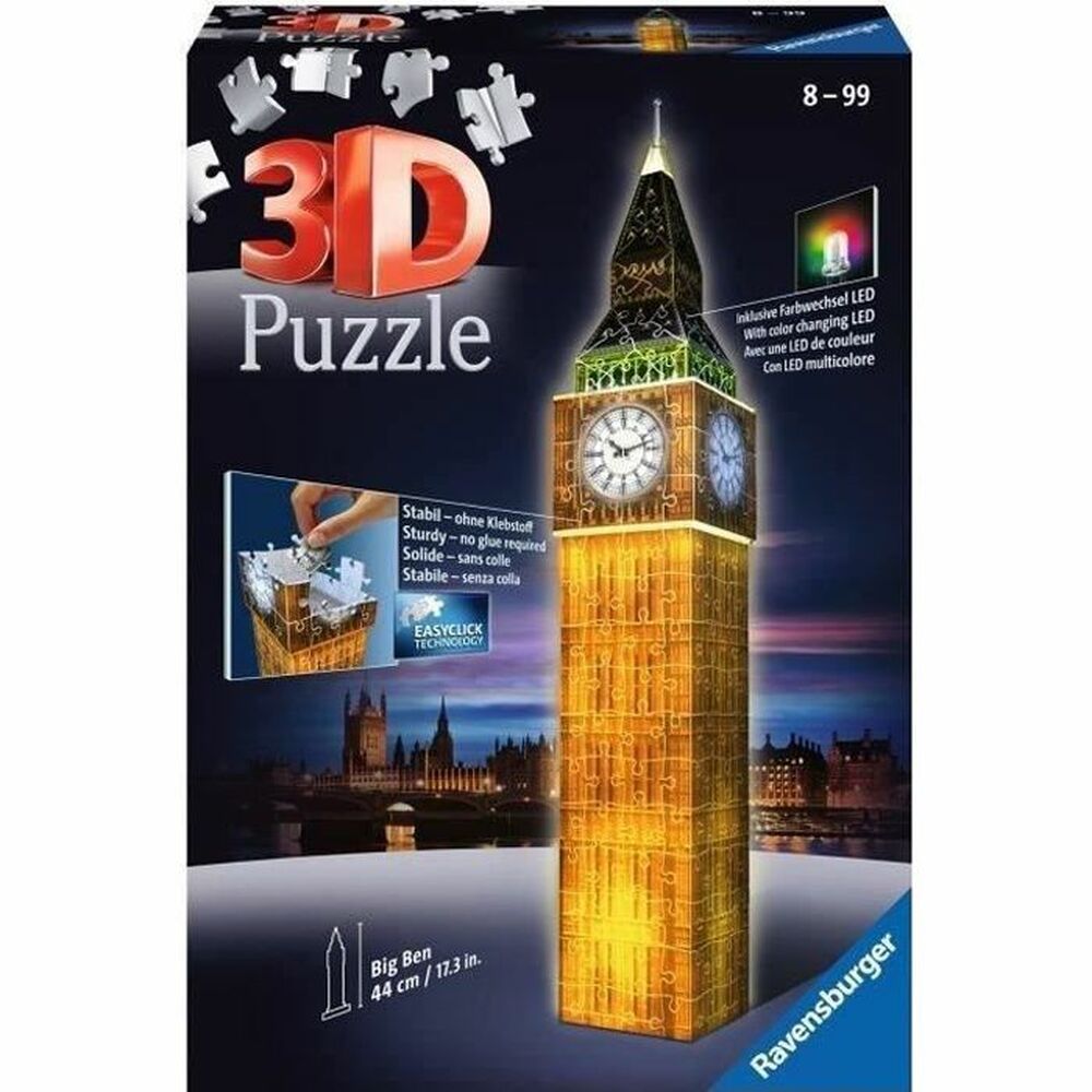 Puzzle 3D Ravensburger Big Ben Night Edition 216 Piese
