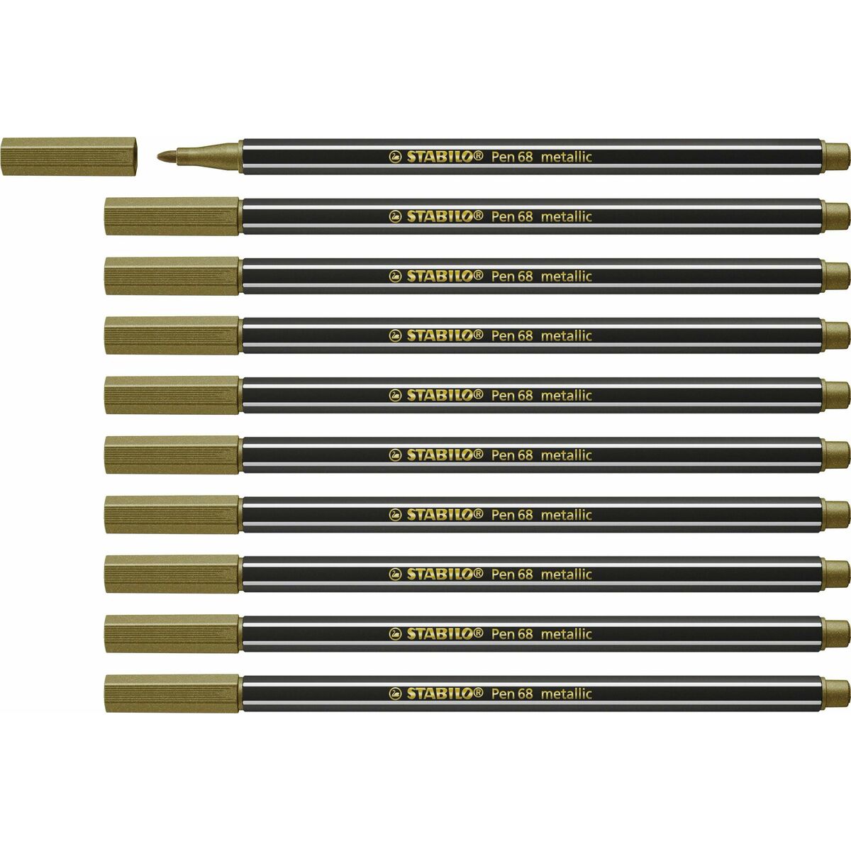 Carioci Stabilo Pen 68 metallic Auriu* 10 Unități