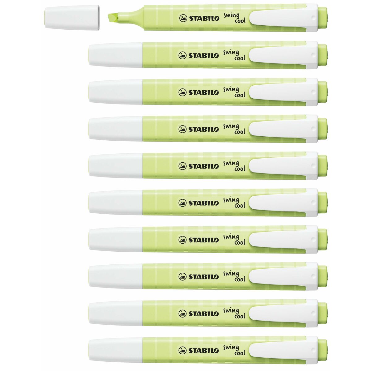 Marker fosforescent Stabilo Swing Cool Verde lămâie (10)
